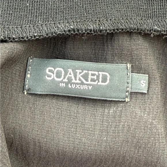 Soaked in Luxury “Sarah” Metallic Bomber Jacket - size S - Picture 6 of 6